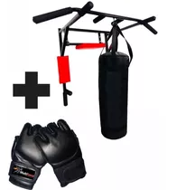 Barra De Ejercicios 6 En 1 + Saco De Boxeo + Guantes Mma