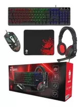 Combo Gamer Starter Teclado+mouse+fone+mousepad Eg54 Evolut