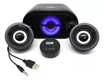 Caixinha De Som Subwoofer 11w Rms Com Receptor Bluetooh Led