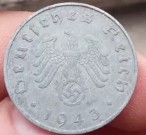 Moneda Alemania Segunda Guerra Mundial 10 Pfening 1943 A