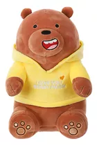 Peluche De Oso Escandaloso Pardo, Sudadera Amarilla, Miniso Color Café