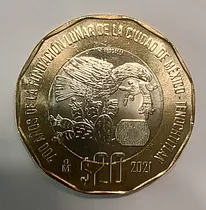 Moneda De 20 Pesos, 700 Años De La Fundación Lunar De Mexico