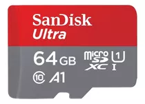 Memoria Micro Sd 64gb Sandisk Ultra Clase 10  120mb/s
