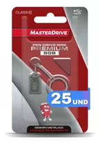 Kit 25 Mini Pendrive 8gb Masterdrive Premium Atacado Orignal