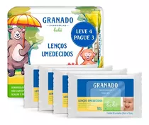 Kit 4 Lenços Umedecidos Tradicional Granado Bebê Higiene