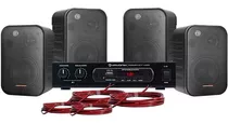 Kit Som Ambiente 400w Musical Ambience 4000 Preto Hayonik Potência De Saída Rms 400 W