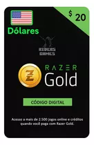 Cartão Presente Pré-pago Razer Gold  20 Dólares Digital