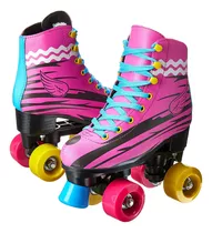 Patins Roller 4 Rodas Adulto Feminino Rosa 32 Ao 41