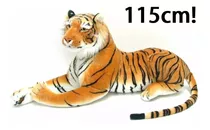 Tigre Bicho Pelúcia Grande Realista Presente Decoração 115cm