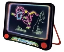 Pizarra 3d Luminosa Led De Dibujo Para Niños + Plumones Neón