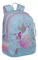 Mochila Escolar Bionica Pegaso Universe Menta Head