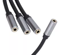 Conector Auxiliar De Audio De 3,5 Mm Hembra A 3 X 3,5 Mm Ac