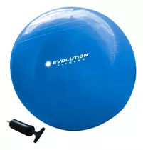 Balon Pilates Yoga 75cm Pelota Con Inflador Evolution Gym Ab Color Azul