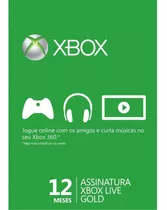 Xbox Live Gold 12 Meses 25 Digitos Envio Imediato X360/one