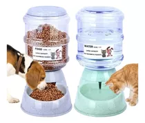 Pack 2 Dispensador Agua / Comida Para Gatos Perros Mascotas