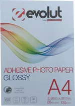 100 Folhas Papel Foto Glossy Adesivo À Prova D'água A4 135g