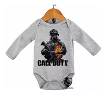 2 Body Bebê Baby Roupa Nenê Call Of Duty Soldado Jogo Game