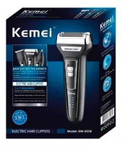 Cortador De Cabello Afeitado Nariz Kemei Hair Clipper 3-1 Color Azul