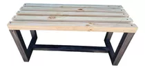 Banca De Madera De Pino 4x4 Con Borde Superior Vitrificado