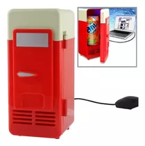 Refrigerador Usb Pc Rojo Para Bebidas, Latas De Bebidas, Ref