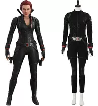 A Avengers 4 Black Widow Cosplay Mujer Traje Negro Halloween