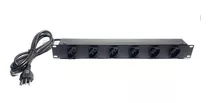 10 Régua Rack Calha Regua Para Rack 19 Pol 6tomadas Plug 10a