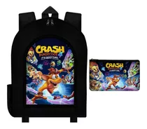 Combo Mochila Reforzada Urbana + Cartuchera Crash Bandicoot