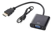 Conversor Hdmi A Vga +3.5mm Audio Consolas Notebooks Pc