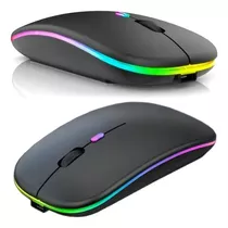 Mouse Bluetooth Recarregável Click Silencioso 1600 Dpi Rgb