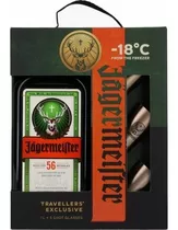 Licor Jägermeister 56 Selected 1 Litro + 3 Shot Metalicos.