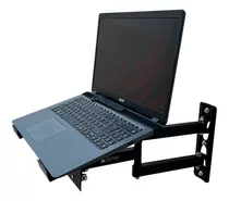 Suporte Notebook De Parede Articulado Bandeja Snb9 Cor Preto