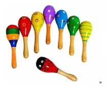 Maraca Sonajero Cascabel Madera Música Bebes Niños Didáctica