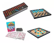 Kit De Jogos C/dama Trilha Domino E Mini Bingo Infantil
