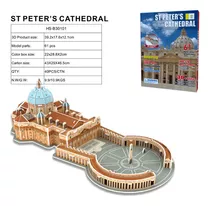 Puzzle 3d Edifícios Mundialmente Famosos-basílica São Pedro