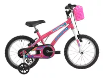 Bicicleta Infantil Athor Aro 16 Baby Girl Com Cestinha Cor Rosa