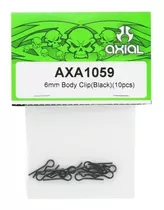 Axial Racing 6mm Body Clip (black) (10)