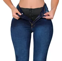 Calça Jeans Modeladora Lipo Bojo Levanta Bumbum Cinta Lycra