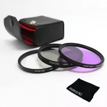 Kit Filtros Uv Cpl Fld 77mm Canon Nikon Sony Polarizador