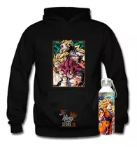 Poleron + Botella, Goku Transformaciones, Saiyajin, Dios, Dragon Ball, Xxxl