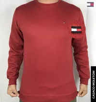 Blusa De Moletom Tommy Hilfiger Cor Bordô