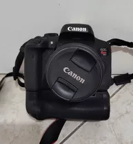 Câmera Canon T6i 14mil Clique + Lente 18/55mm + Grip + Bolsa