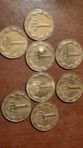 8 Monedas Chilenas De 1 Peso Años 1978 Y 1979 En Buen Estado