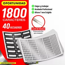 Letras Plantilla Grabado Patente 1800 Unidades Ley 2024