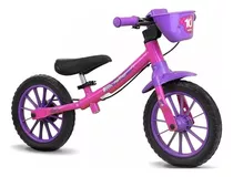 Bicicleta Infantil Meninas Aro 12 Equilíbrio Balance Rosa