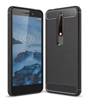 Funda Alto Impacto Fibra De Carbono Compatible Con Nokia 6.1