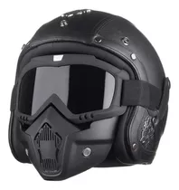 Casco 3/4 Abierto,casco De Moto Vintage Hombre Y Mujer 1