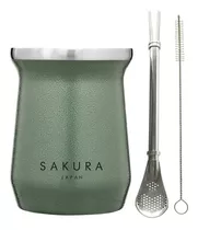Mate Sakura Acero Inoxidable Térmico Clásico 236 Ml Color Verde