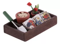 Caja De Jardinería En Miniatura De Accesorio Vintage Para