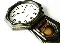 Mini Reloj De Pared De Péndulo Antiguo De Hierro Oscuro, Sim
