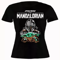 Remera Mujer Baby Yoda Grogu Mandalorian Star Wars Mando